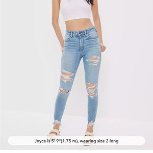 Brand: American Eagle Outfitters high waisted jeans, Size: 2, Color: Light Wash